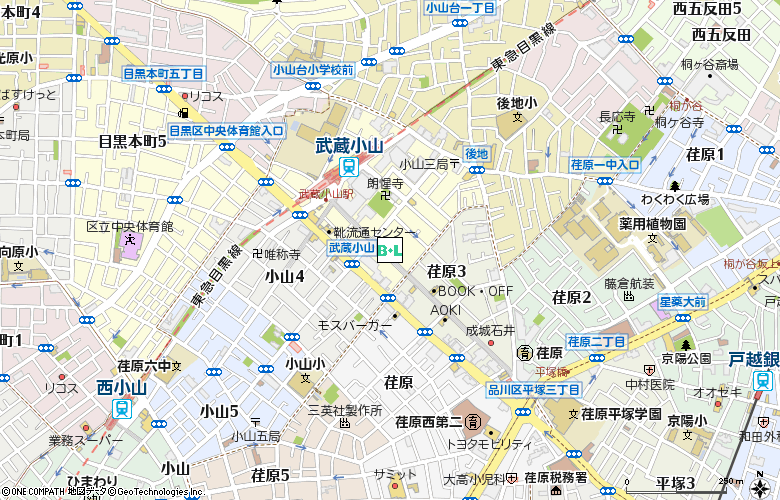 銀座メガネコンタクト武蔵小山アーケード店付近の地図